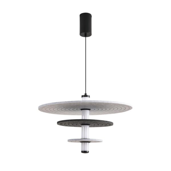 59a80e9ea36bb06adcbd5cc29f7b937f 8295/11AL LEDIO LN26 365 черный/светло-серый/темно-серый, металл/фетр/акрил Подвес LED 11W 3000K 220V FELTA