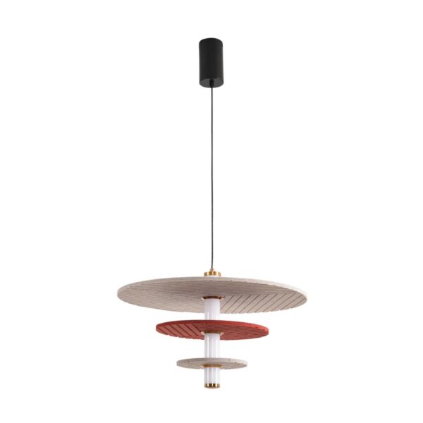 a065ba31b6f5f2ce3c8dc0b4e45275df 8296/11AL LEDIO черный/бежевый/бурый, металл/фетр/акрил Подвес LED 11W 3000K 220V FELTA