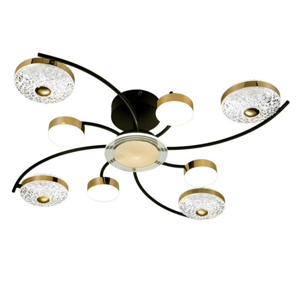 l82860 Escada 10208/8 LED*110W Black/Gold