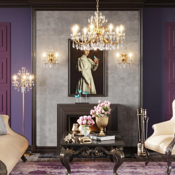 0faceffad620137c14af89bd95bf52bc 4977/1W HALL ODL23 627 золотой/хрусталь Бра E14 40W VERSIA