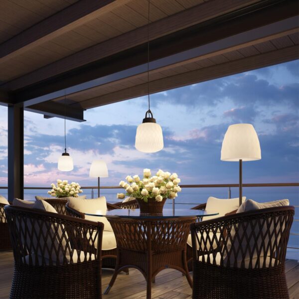 3947ca12c04103d3bbb4565452c19b00 370602 STREET NT19 678 белый абажур/черная арматура Ландшафтный торшер IP44 E27 60W 100-240V CONTE