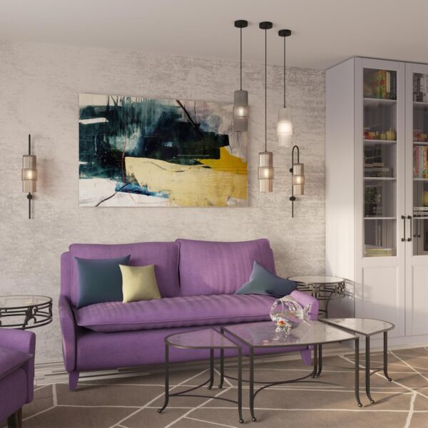 3bb6807c48a4b1ee1323ba8e71c4cf76 5016/1W MODERN ODL23 405 черный/дымчатый металл/стекло Бра E14 1*40W PIMPA