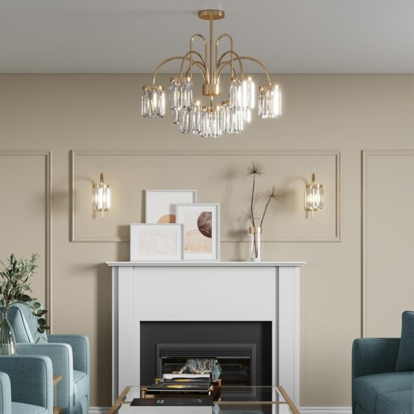 7ab3e300dec5b4f3fde3dc4073f5ec63 4987/1W CLASSIC ODL22 639 золотой/хрусталь Бра E14 1*40W VASSA