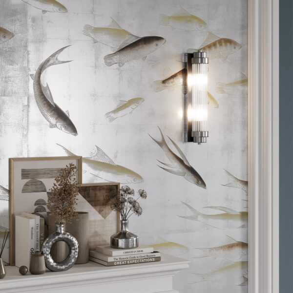 97e0b6b509185f912d5023722724f6be 4823/2W WALLI ODL21 467 никель/прозрачный Настенный светильник E14 2*40W LORDI