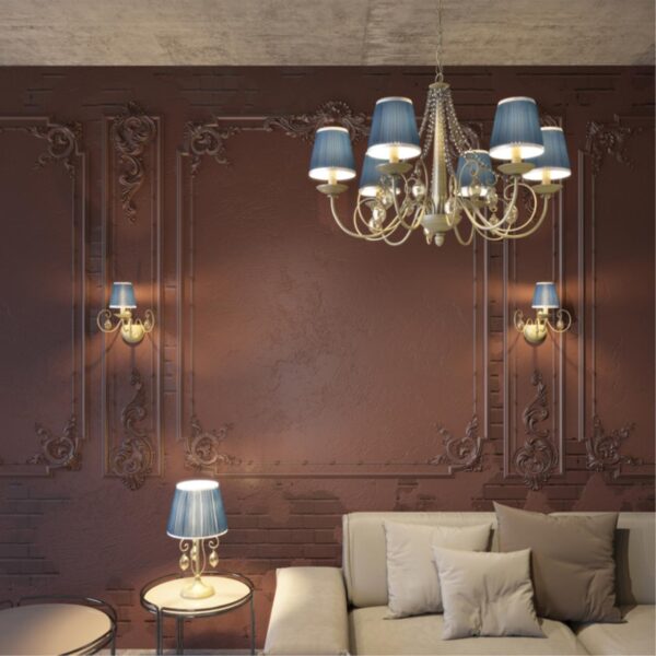 c2311c2c99e6f77fef1bb7d82336c5be 3921/1W CLASSIC ODL18 648 бронза/ткань/стекло Бра IP20 E14 40W 220V NIAGARA