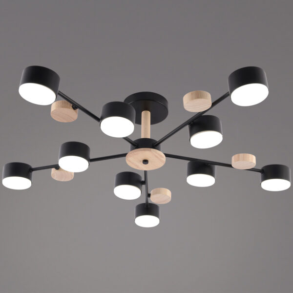 1431258_1 03758-0.3-10 BK+WOOD GX53 светильник потолочный