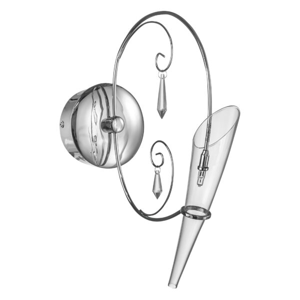 1eed9899410611e580f3c81f66f678af_1d721884e30911e68114c81f66f678b0 755614 Бра SCARABEO 1х35W G4 12V ХРОМ хрусталь+стекло