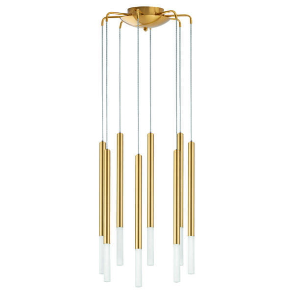 2531f989abef11ef80c0c81f66f678af_347fd214c06011f080c4c81f66f678af L8T747143 Люстра TUBO LED 40W 2240LM 360G ЗОЛОТО 4000K (574733+747143 (8шт)