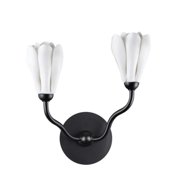 298edcedece6821cb1ba6da8fbbc36cb 5090/2W MODERN ODL25 553 черный матовый/белый/фарфор Бра G4 LED 2*5W GARDI