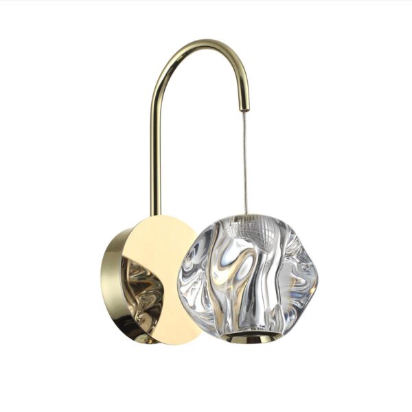 5138b537c1aee9366e0d73c5332e3cc7 5085/5WL L-VISION ODL25 563 золото/прозрачный/металл/акрил Бра LED 5W 4000K 240Лм JEMSTONE