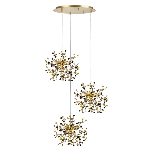 588f44c0d47f11ee8145c81f66f678b0_ef7bd4fb6aad11ef80c0c81f66f678af L3PR721132 Подвес тройной круглый EXTRA 3x3x5W(led) G9 (721132 — 3 + 572132 -1) ЗОЛОТО