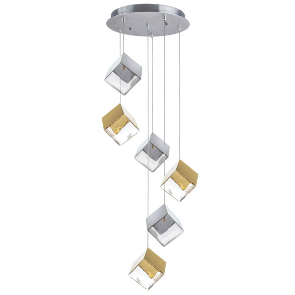 5a82a937037d11ee813fc81f66f678b0_91d4a0a889e111ee8145c81f66f678b0 805569 Люстра QUBICA 6х2W(led) G4 12V ЗОЛОТО/ХРОМ/ПРОЗРАЧНЫЙ