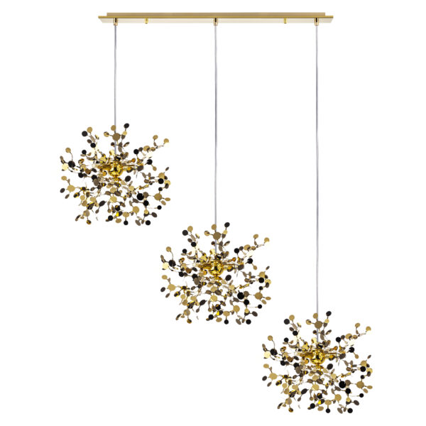 653bb91ad47e11ee8145c81f66f678b0_ad7bc2ad6aaa11ef80c0c81f66f678af L3PL721132 Подвес тройной линейный EXTRA 3x3x5W(led) G9 (721132 — 3 + 572122 -1) ЗОЛОТО