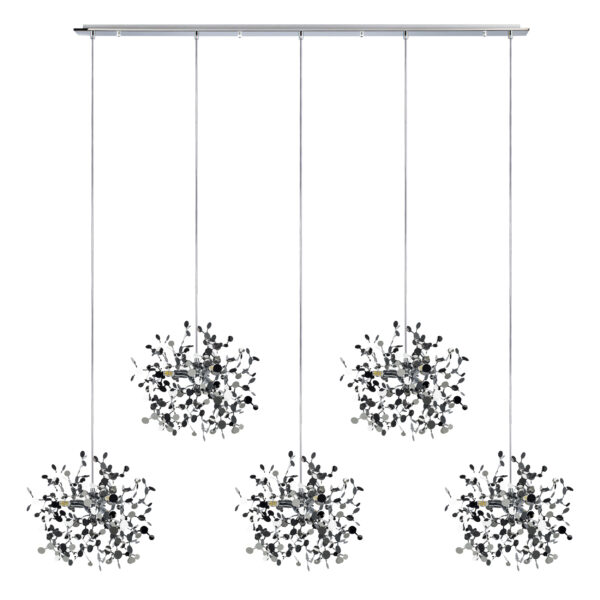 9ec8122ed48011ee8145c81f66f678b0_6ba3c2a36ab711ef80c0c81f66f678af L5PL721134 Подвес пятерной линейный EXTRA 5x3x5W(led) G9 (721134 — 5 + 572164 -1) ХРОМ