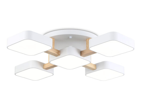 FL4881 FL4881/5 WH/WD белый/дерево 90W 3000-6000K 675*675*110 (без ПДУ)