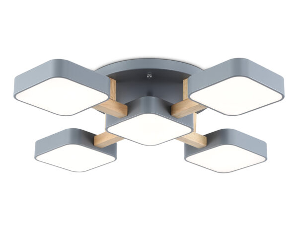 FL4882 FL4882/5 GR/WD серый/дерево 90W 3000-6000K 675*675*110 (без ПДУ)