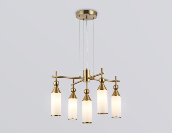 LH55276_mode1 LH55276/5 BS/FR латунь/белый матовый E14*5 max 40W D520*1390