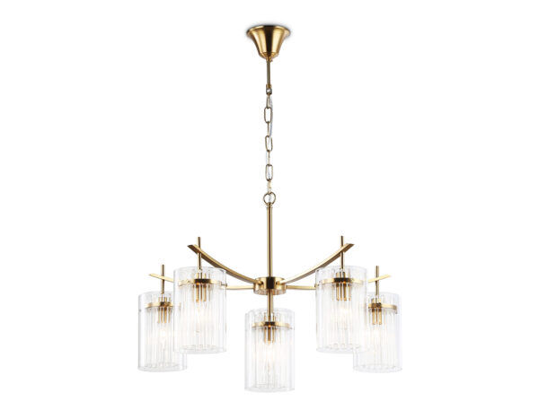 LH56031 LH56031/5+1 BS/CL латунь/прозрачный E14*6 max 40W D680*1200