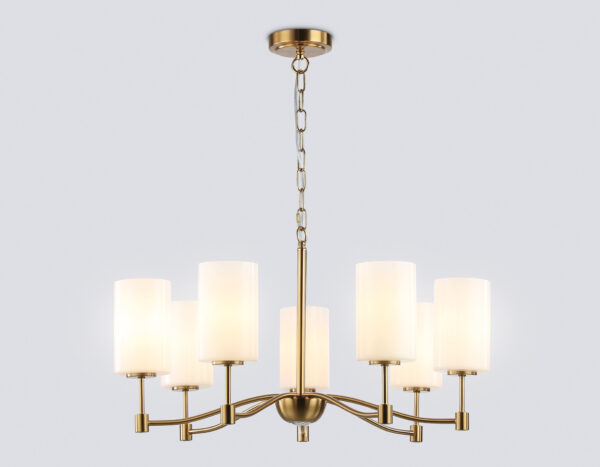 LH56053_mode1_1 LH56053/7 BS/FR латунь/белый матовый E14*7 max 40W D680*950