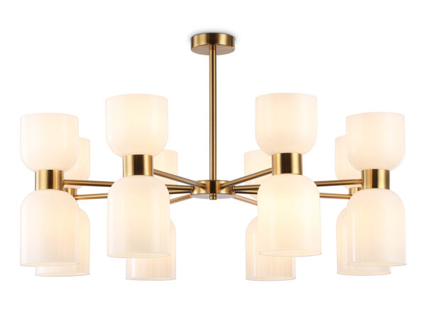 LH56095 LH56095/16 BS/FR латунь/белый матовый E14*16 max 40W D860*510