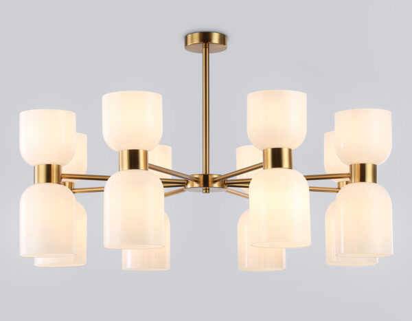 LH56095_mode1 LH56095/16 BS/FR латунь/белый матовый E14*16 max 40W D860*510