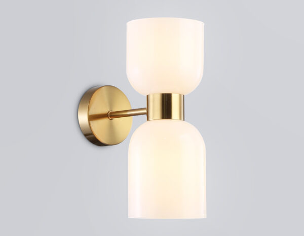 LH56097_mode1 LH56097/2 BS/FR латунь/белый матовый E14*2 max 40W 215*120*300