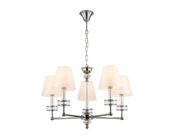 LH71001 LH71001/5 BN/WH никель/белый E14*5 max 40W D670*1130