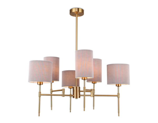 LH72381 LH72381/6 BS/GR латунь/серый E14*6 max 40W D690*705