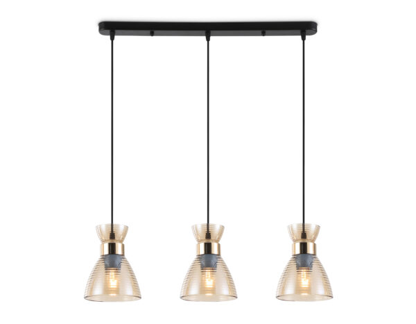 TR3404 TR3404/3 BK/FGD/TI черный/золото/янтарь E27/3 max 60W 550*135*1000