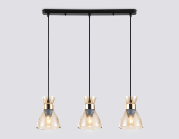 TR3404_mode1 TR3404/3 BK/FGD/TI черный/золото/янтарь E27/3 max 60W 550*135*1000