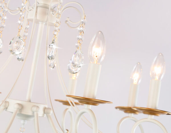 TR4917_macro1 TR4917/8 WH/GD белый/золото E14/8 max 40W D740*930