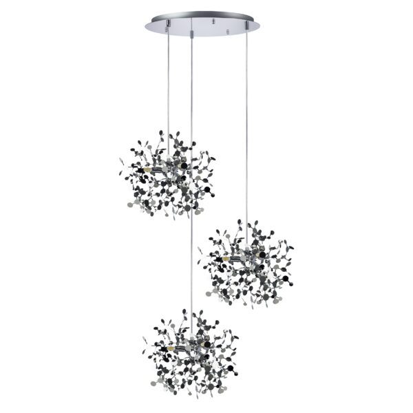 aca9f62bd47f11ee8145c81f66f678b0_d90bf45c6aae11ef80c0c81f66f678af L3PR721134 Подвес тройной круглый EXTRA 3x3x5W(led) G9 (721134 — 3 + 572134 -1) ХРОМ