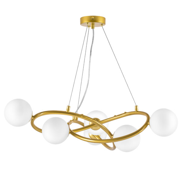 e33587f2bb8411ef80c0c81f66f678af_0f315e57405611f080c0c81f66f678af 799063 Люстра GLOBO 6х6W (led) G9 ЗОЛОТО/БЕЛЫЙ