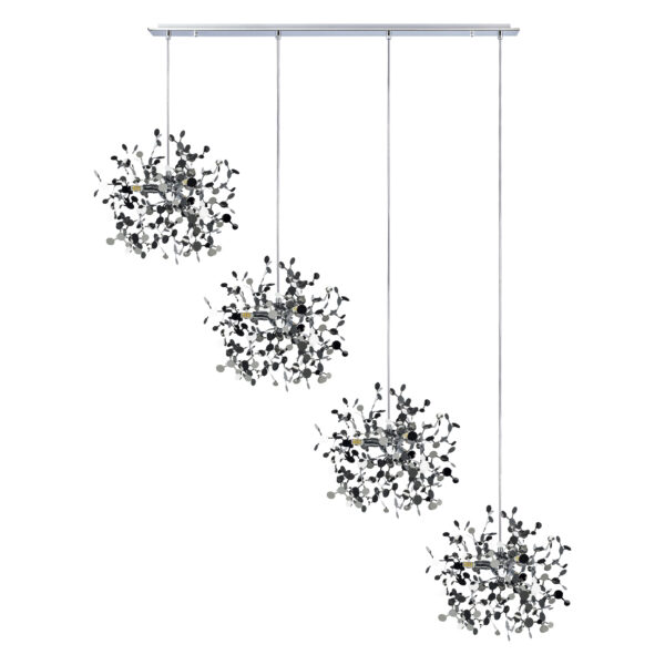 fab18ac6d47f11ee8145c81f66f678b0_f137324d6aaf11ef80c0c81f66f678af L4PL721134 Подвес четверной линейный EXTRA 4x3x5W(led) G9 (721134 — 4 + 572144 -1) ХРОМ