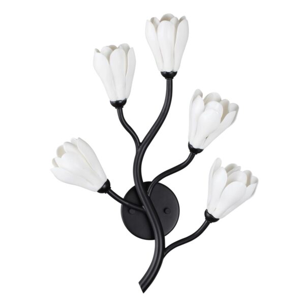 fbb920ef87385314ce2b21e709386ff5 5090/5W MODERN ODL25 553 черный матовый/белый/фарфор Бра G4 LED 5*5W GARDI