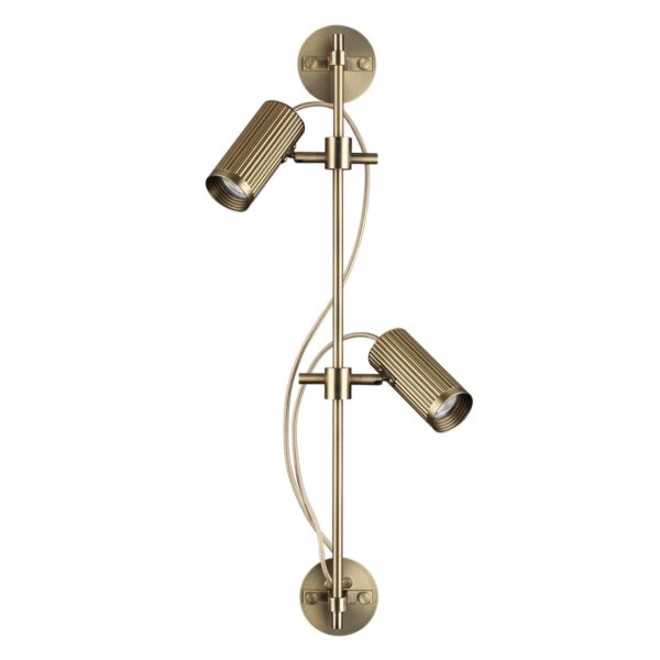 03603e85ee57b5e5f42e8791fc845de2 7013/2W HIGHTECH ODL25 477 Настенный св-к поворотный на 50°/180° металл/под латунь IP20 LED GU10 *2 10W 220V MANCHESTER