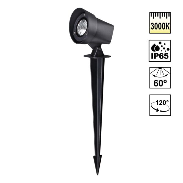 24b0ed4bb81b3092833295cdf432e348 359529 STREET NT25 черный Светильник ландшафтный светодиодный грунтовый IP65 LED 13W 110-240V 1040Лм 3000К LANDSCAPE