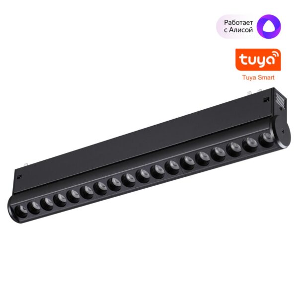 255785c72eeacc53ded683eb1160e64f 359949 PORT NT25 216 черный Трековый св-к диммир. со сменой цв.температуры, пульт ДУ/Tuya Smart Life IP20 LED 18W 3000-6000K 90-240V VECTOR