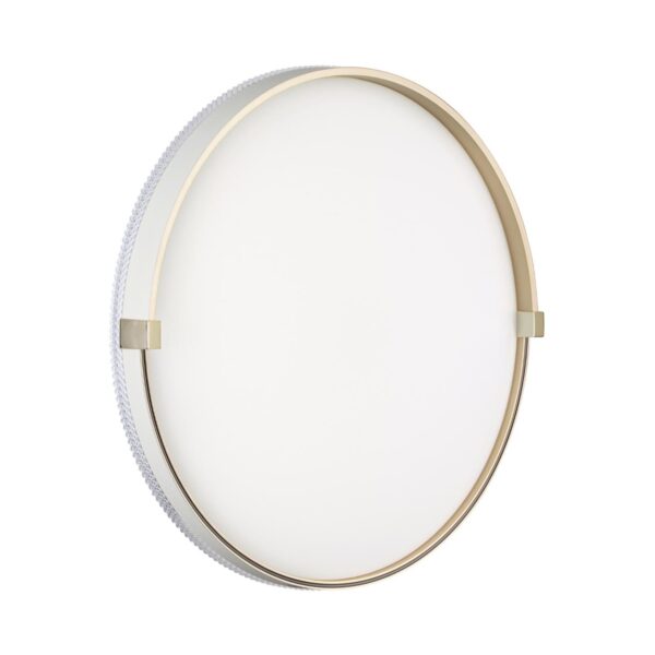 37618048c9c9904aec4ba926fcbe7f8e 7646/DLN PALE SN 189 Светильник пластик/белый/золотой LED 48Вт 3000/4000/6000К D390 IP43 CCT OLIDI WHITE