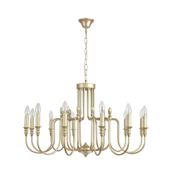 4b4ade71f1314fa55035075ac5f56f9f 8318/12 CLASSI LN26 076 шампань/металл Люстра E14 12*40W 220V SUANA