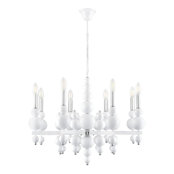 4ec57bcb2b351f577d6546ebaf39c8d8 8260/8 MODERNI LN26 126 белый/хром, металл Люстра E14 8*40W 220V NANA