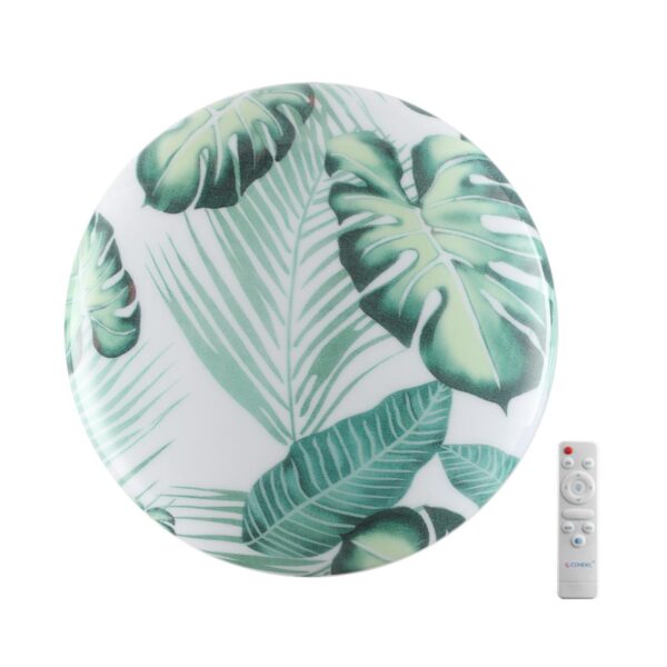 59b4e9e47da3a9c14e4a4fa8fe5be97d 7748/DL PALE SN 125 Светильник светодиодный потолочный пластик/белый/зеленый LED 48Вт 3000-6000К D380 IP43 пульт ДУ FLORI