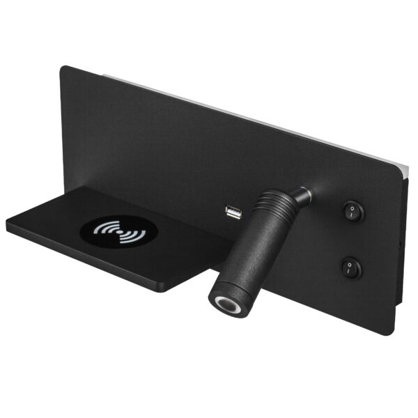 813654ba005011ee813fc81f66f678b0_165c89f2f69e11ee8146c81f66f678b0 808547 Бра MURO 4,5W+3W LED 360LM+240LM ЧЕРНЫЙ 3000K