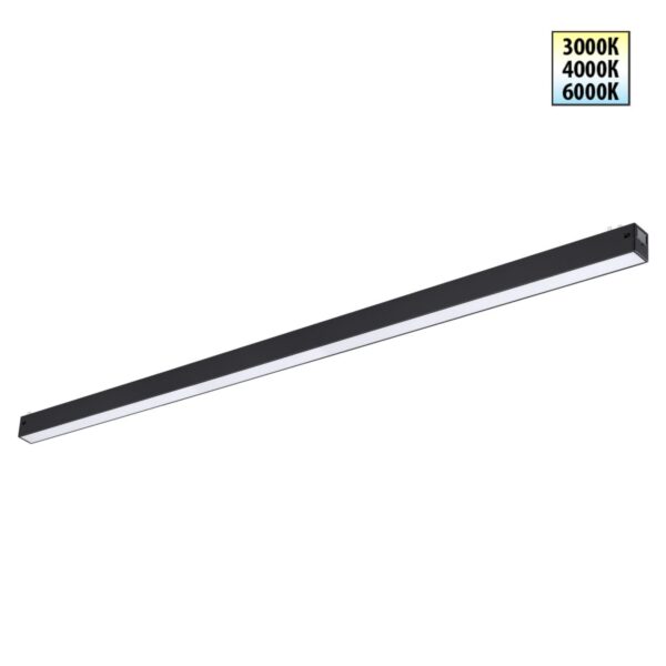 94eb866b1aec4bc3c2f7ebf13105c35f 359942 PORT NT25 208 черный Трековый светильник с переключ. цв. темпер. IP20 LED 3000К4000К6000К 30W 90-240V VECTOR