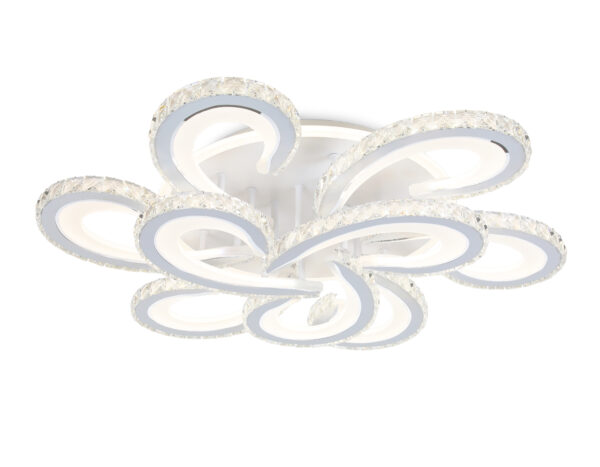 - купить на сайте Люстры Торг 1230614 FA1704/6+3 WH/CH белый/хром 255W 3000K-6400K 610*610*130 (ПДУ РАДИО 2.4G)