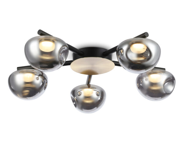 LH12009-2 LH12009/5 BK/GD/SM черный/золото/дымчатый 30W 3000K D790*180