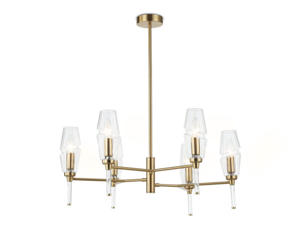 LH55201-2 LH55201/6 BS/CL латунь/прозрачный E14*6 max 40W D660*520