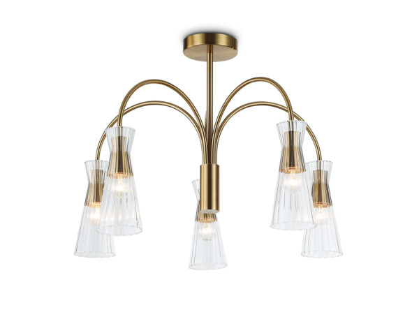 LH55701-2 LH55701/5 BS/CL латунь/прозрачный E14*5 max 40W D600*440