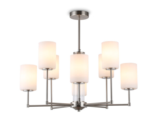 LH56213-2 LH56213/8 SN/FR никель/белый матовый E27/8 max 60W D700*600