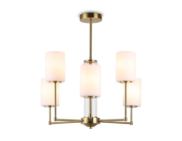 LH56215-2 LH56215/6 BS/FR латунь/белый матовый E27/6 max 60W D600*600